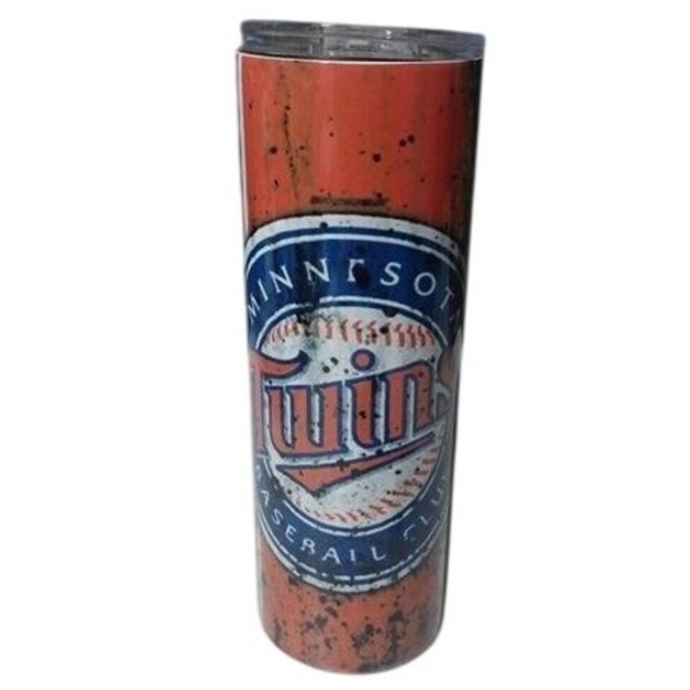Minnesota Twins 20oz Skinny Tumbler Stainless Steel Insulated Travel Mug Red